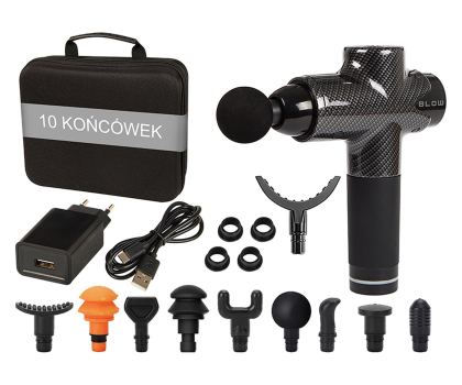 Masażer BLOW Pistolet do masażu Wave 5000 + 10 końcówek + walizka